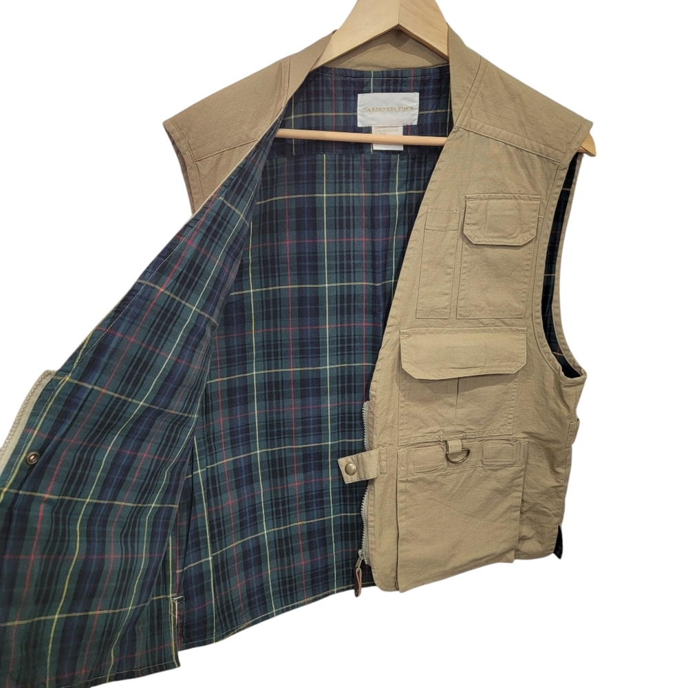 Vintage Gardeners Eden Utility Field Vest Tan Lightweight Safari Camping… - Picture 3 of 16